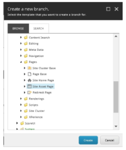 Sitecore Create a New Branch