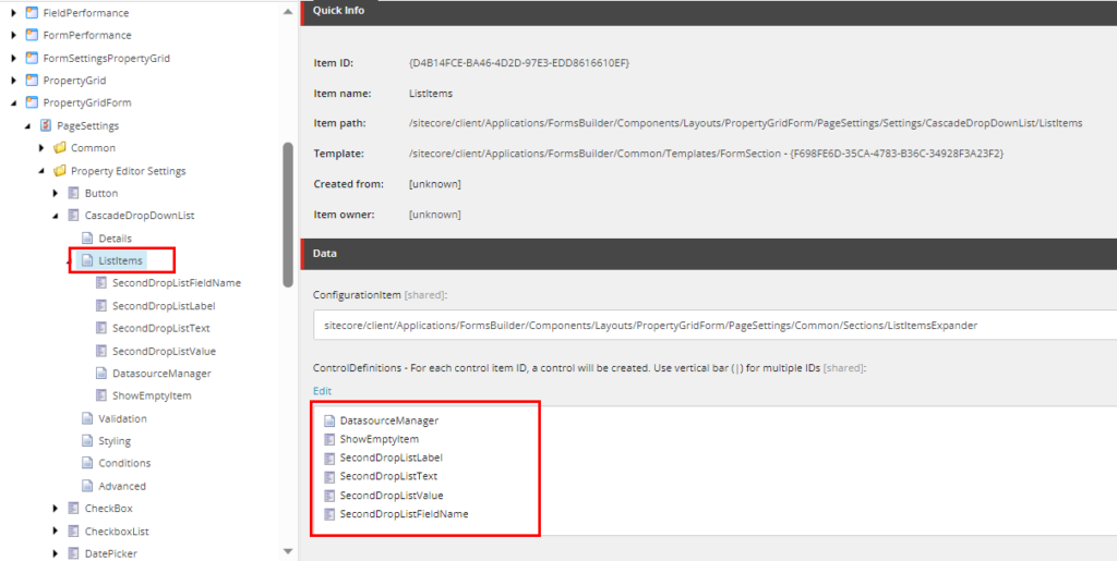 Cascading Parameters Entry In Listitem