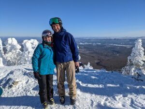 Senior Solutions Architect Christopher Fougere skiing in Vermont