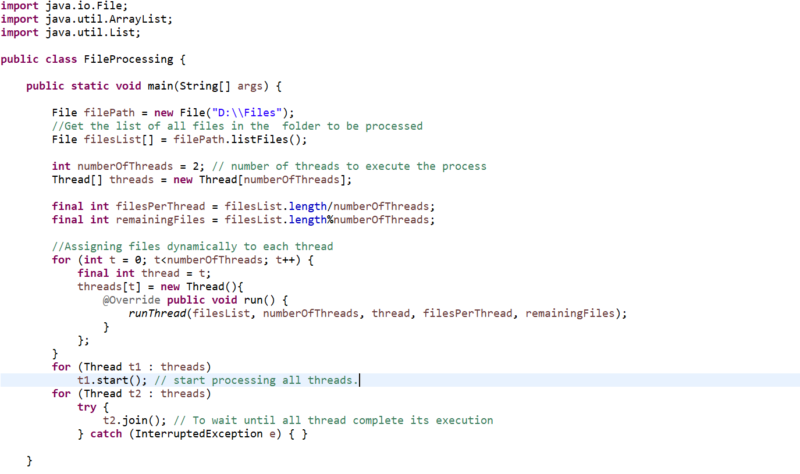 How to process multiple files simultaneously using Java Multithreading