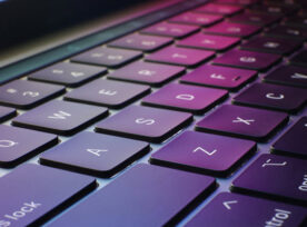 Laptop/notebook keyboard with colorful background