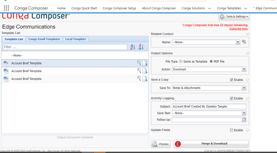 Application of Conga Composer with Salesforce / Blogs / Perficient