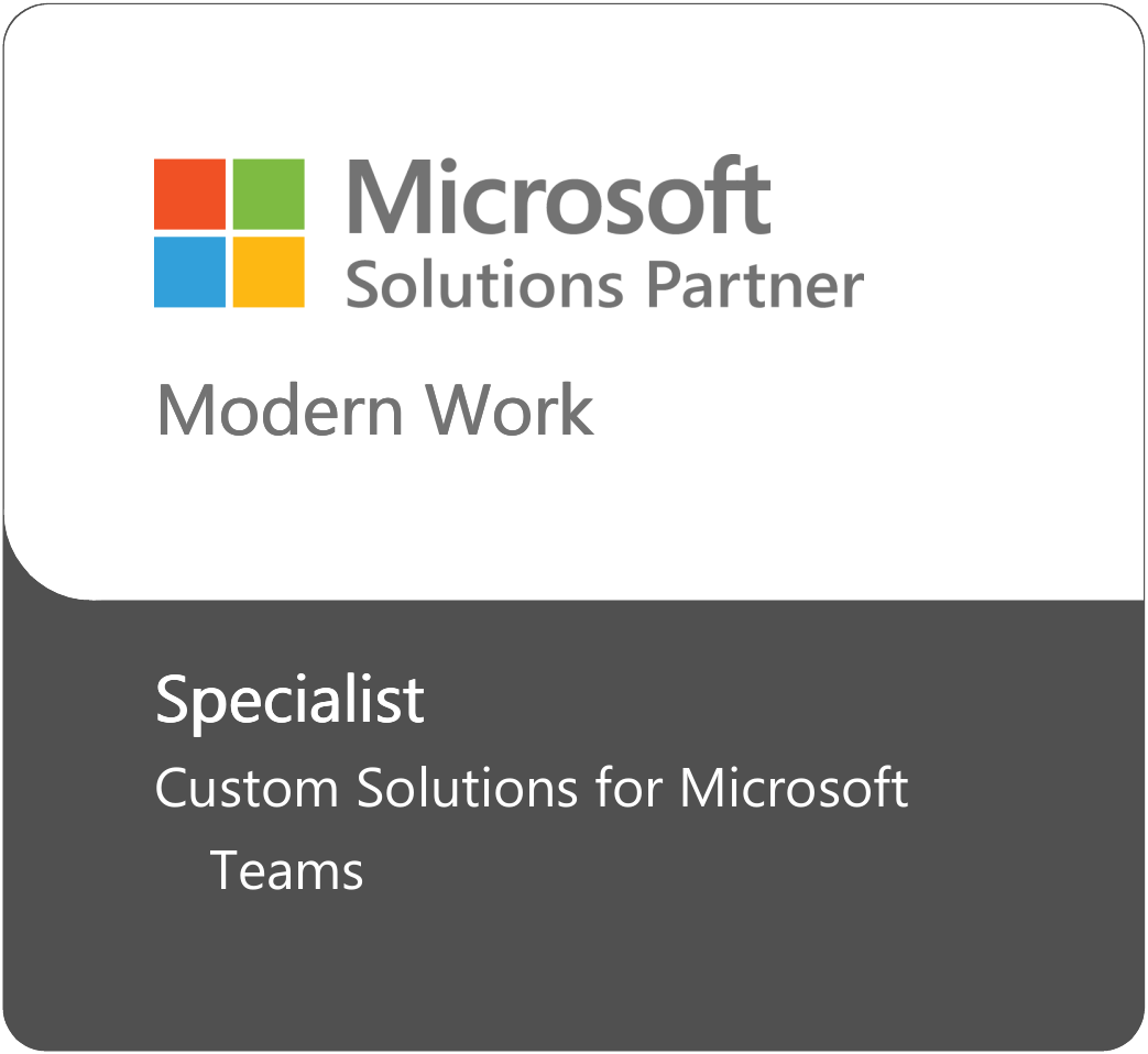 Custom Solutions for Microsoft Teams Specialization Badge