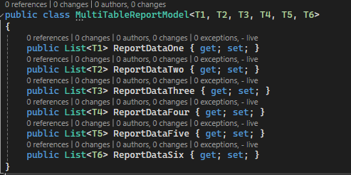 EF Core stored procedure multiple result sets model