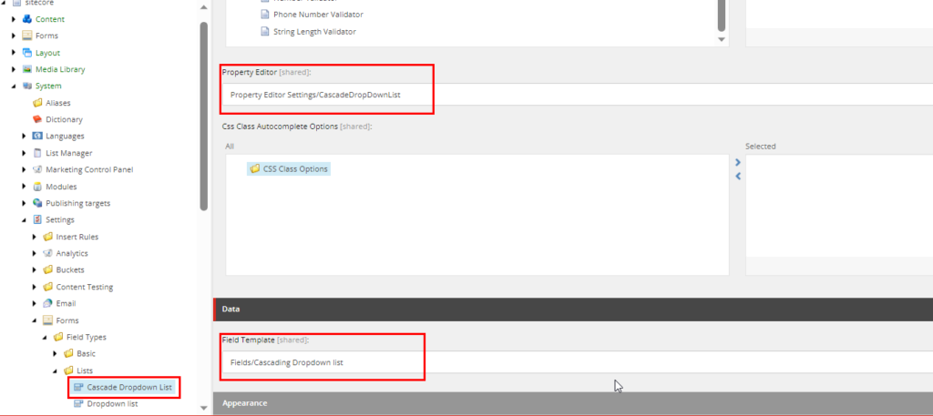 Element Entry In Master Db Field Settings