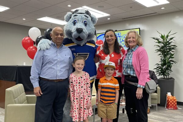 Yesterday I helped unveil - Louie - St. Louis Blues Mascot