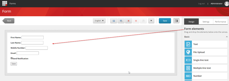 Fig 3 Drag And Drop Form Elements And Submit Button From Structure Section