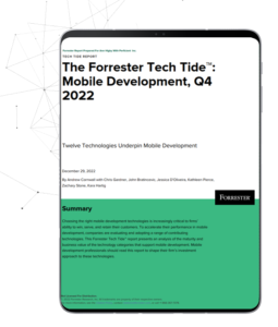 Forrester Tech Tide Mobile Development