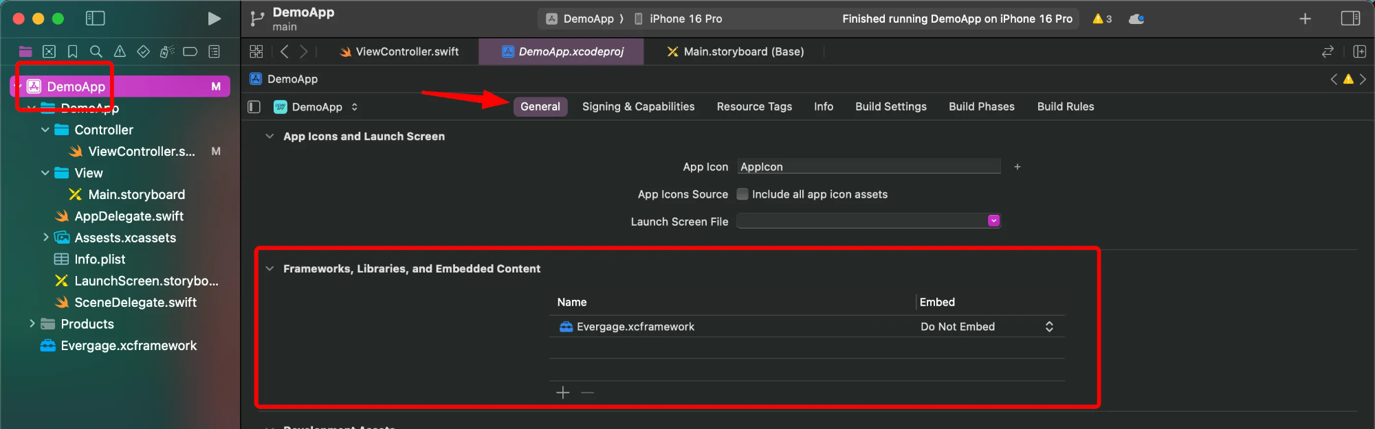 General Information In Xcode