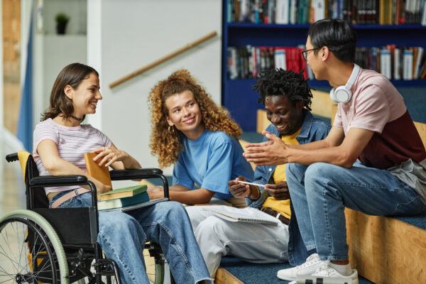 Diverse Group Of Students Chatting