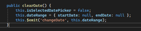 Create a Method to Clear Dates