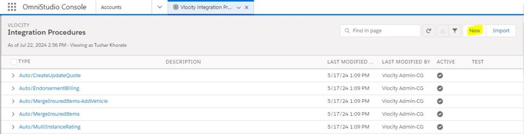 Integration Procedure