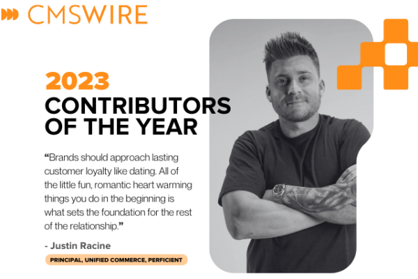 Justin Racine named CMSWire contributor of the year.