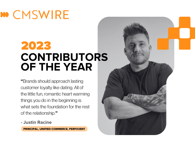 Justin Racine Named A 2023 CMSWire Contributor of the Year / Blogs / Perficient