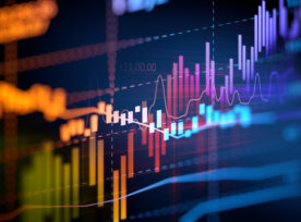 Financial Graph On Technology Abstract Background