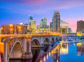 Minneapolis Downtown Skyline In Minnesota, Usa