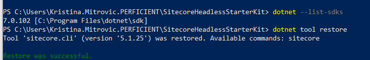 dotnet tool restore