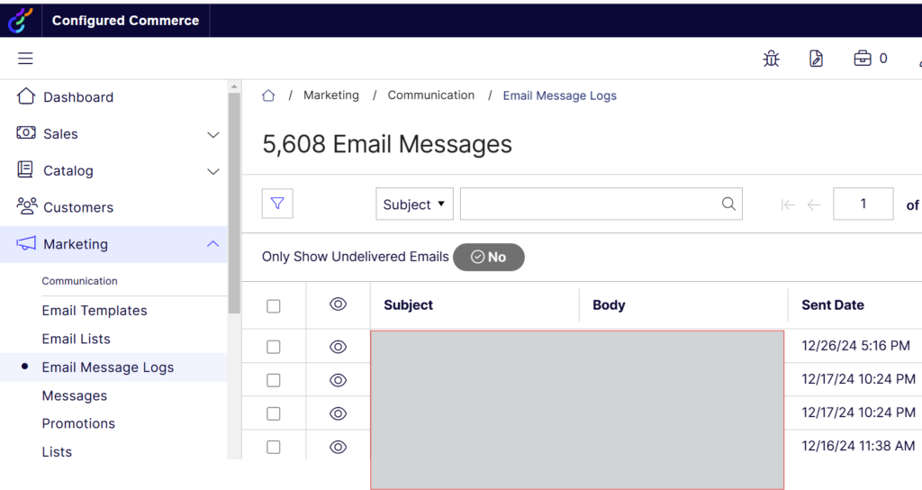 Opti B2b Email Logs