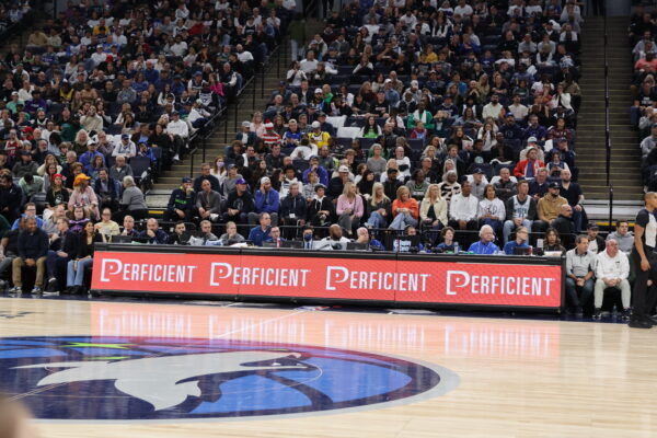 Perficient Courtside Signage at the Minnesota Timberwolves Court