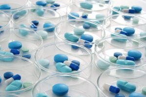 Pills In Petri Dishes