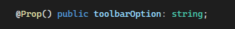 Prop For Toolbar Option