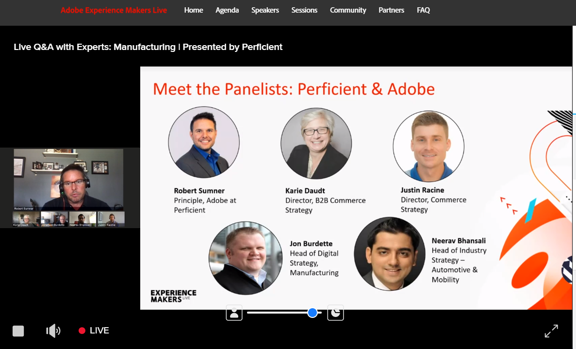 Perficient and Adobe manufacturing panel