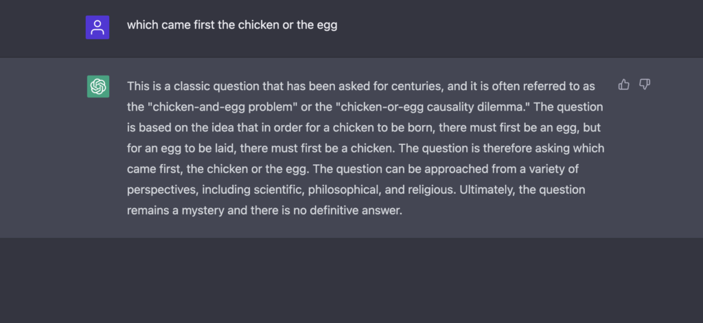 Chicken or Egg