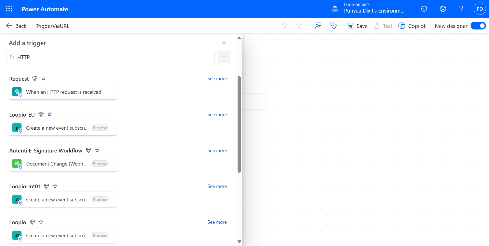 Trigger Power Automate Flow using HTTP URL