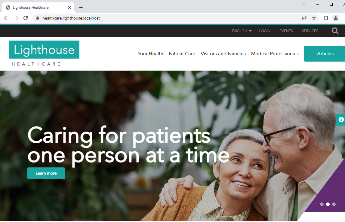 Sitecore Lighthouse Healthcare Home Page