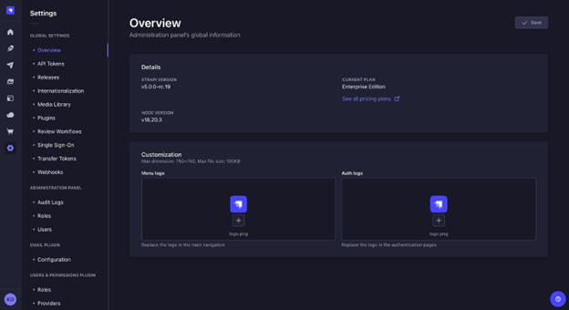 Strapi Content Type Administration Panel