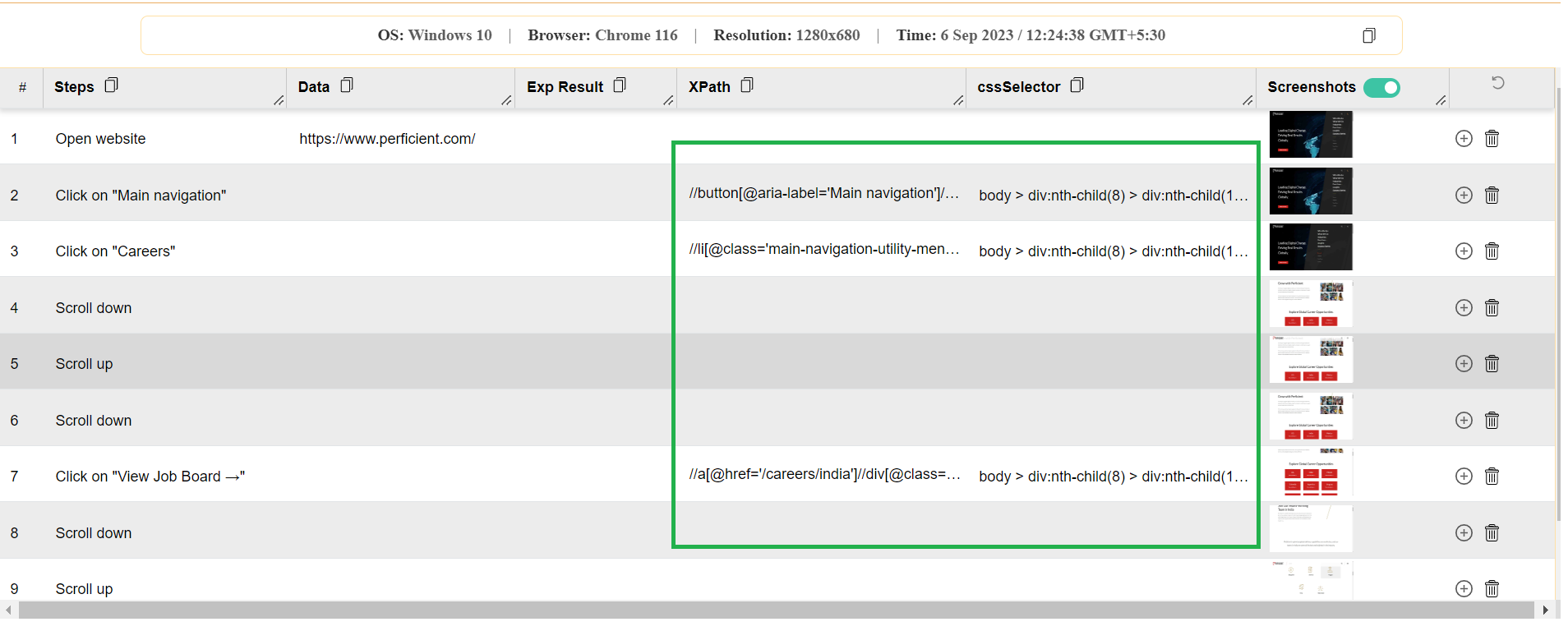 Testcase Studio Xpaths