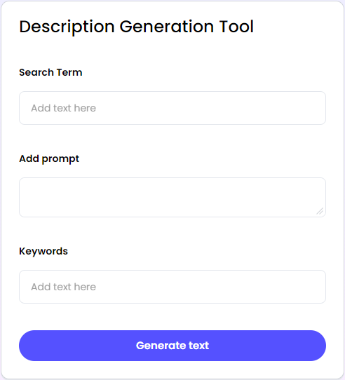 Writer AI content generation tool Ui