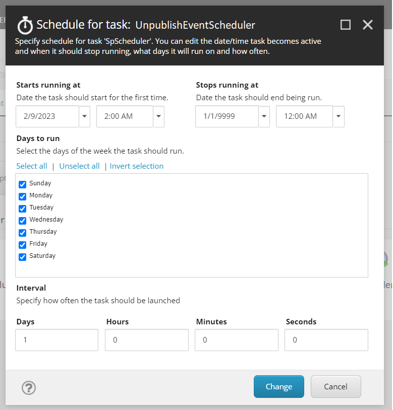 Unpublishscheduler