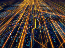 Futuristic Circuit Board Render With Bokeh Effects