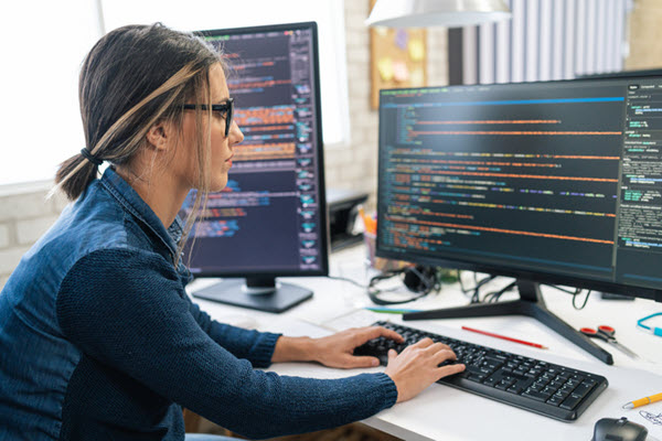 Woman Coding