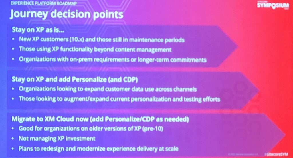 Xp Journey Decision Points