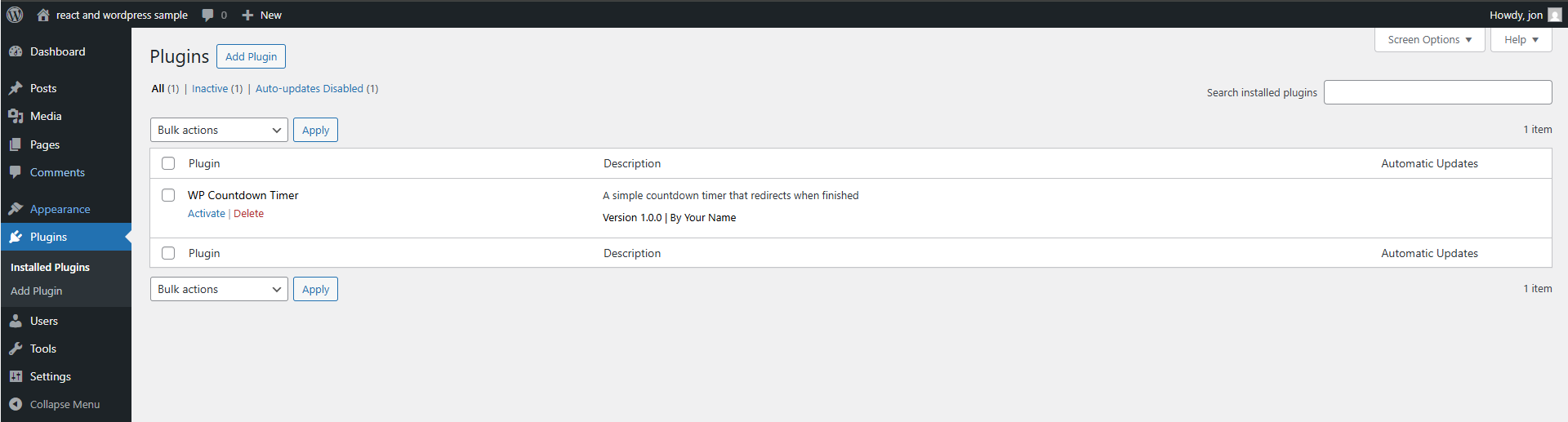 Activate the plugin in WP Admin > Plugins