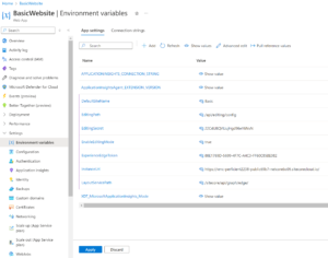 Azure App Settings