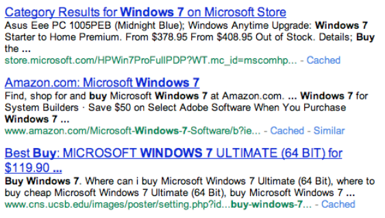 Buy Windows 7 Serp Top Three Organic Results 06212010