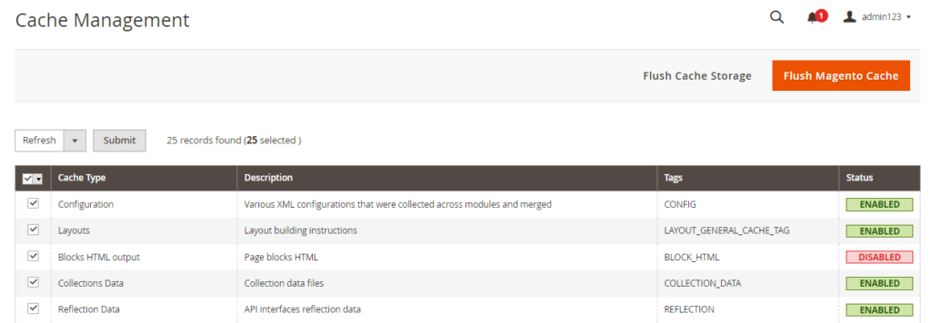 Cache Management