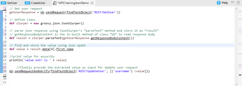 Chaining Test Case Script