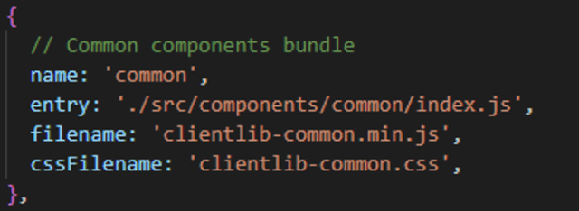 Common Component Bundle