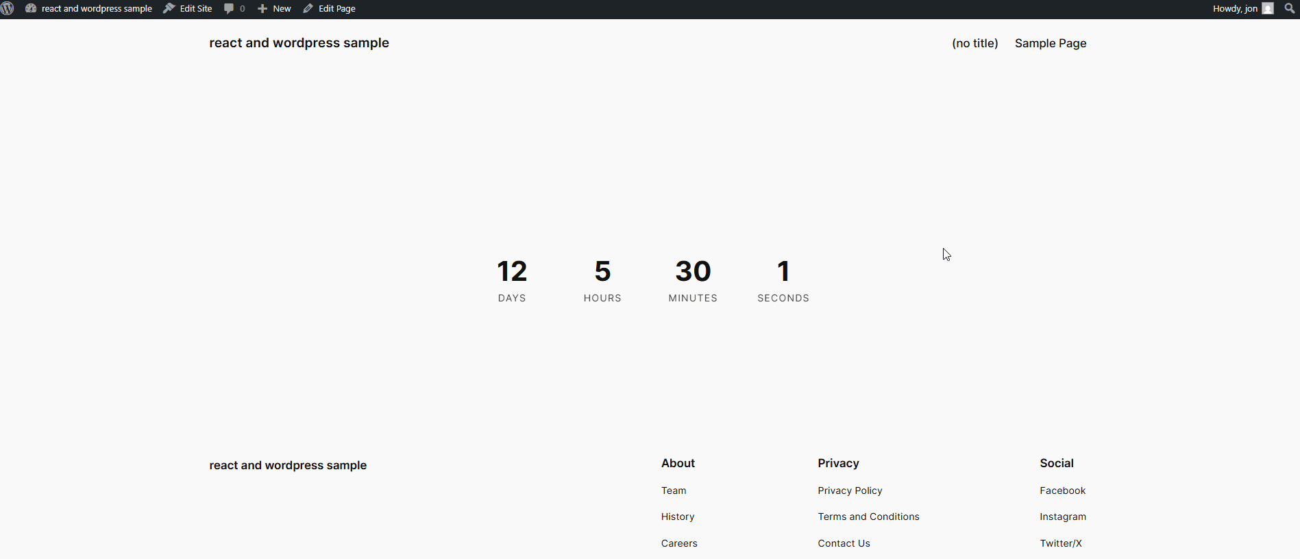 example of clicking on the page to redirect to the target URL