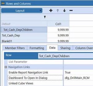 Cube View Rows and Columns