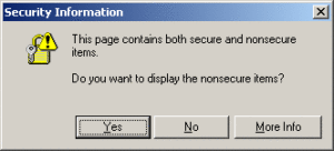 Display Nonsecure Items