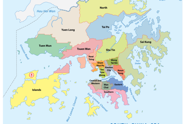 Districts Of Hong Kong Map