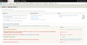 Drupal Upgrade Status