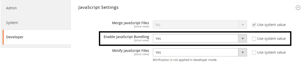 Enable Js Bundling