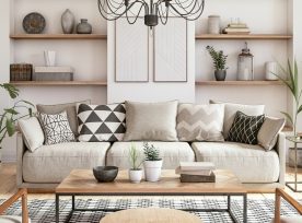 Modern Scandinavian Living Room Interior 3d Render