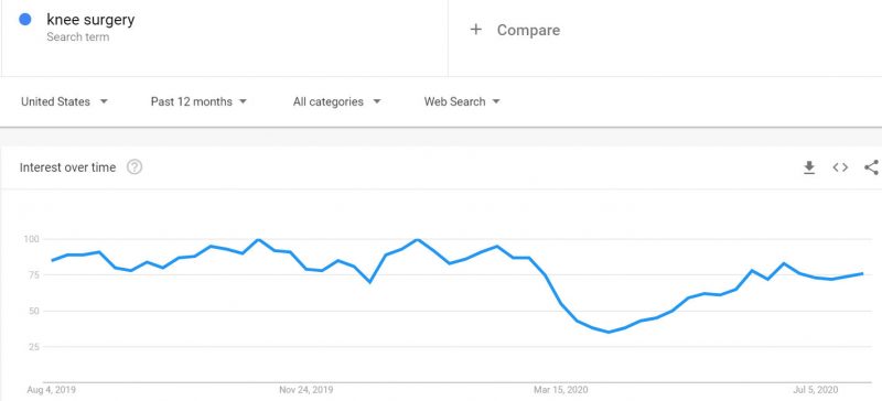 Google Trends Knee Surgery